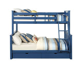Acme - Haley II Twin/Full Bunk Bed W/Storage 37865 Navy Blue Finish