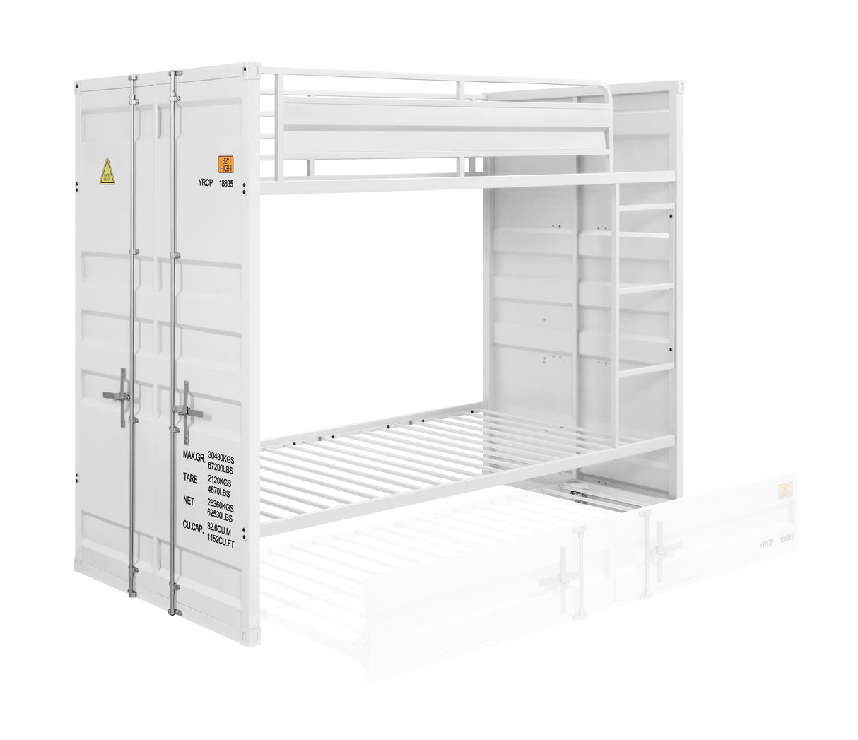 Acme - Cargo Twin/Twin Bunk Bed 37880 White Finish