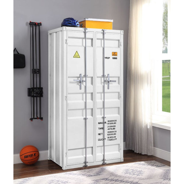 Acme - Cargo Wardrobe 37889 White Finish