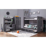 Cargo Twin/Twin Bunk Bed 37890 Gunmetal Finish | Acme - 37890 - Home Elegance USA - 3