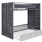 Cargo Twin/Twin Bunk Bed 37890 Gunmetal Finish | Acme - 37890 - Home Elegance USA - 1