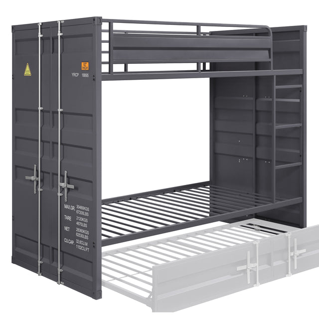 Acme - Cargo Twin/Twin Bunk Bed 37890 Gunmetal Finish