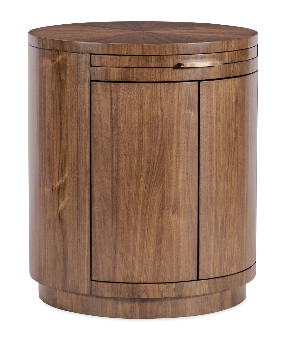 Eleana Round Nightstand Medium Wood - Dark Brown by Hooker Furniture - View 1