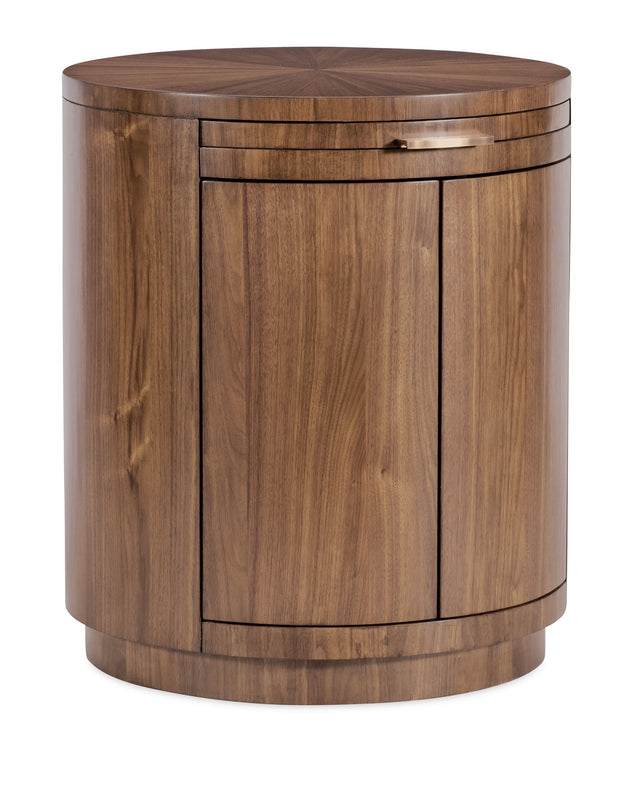 Eleana Round Nightstand Medium Wood - Dark Brown by Hooker Furniture - View 1