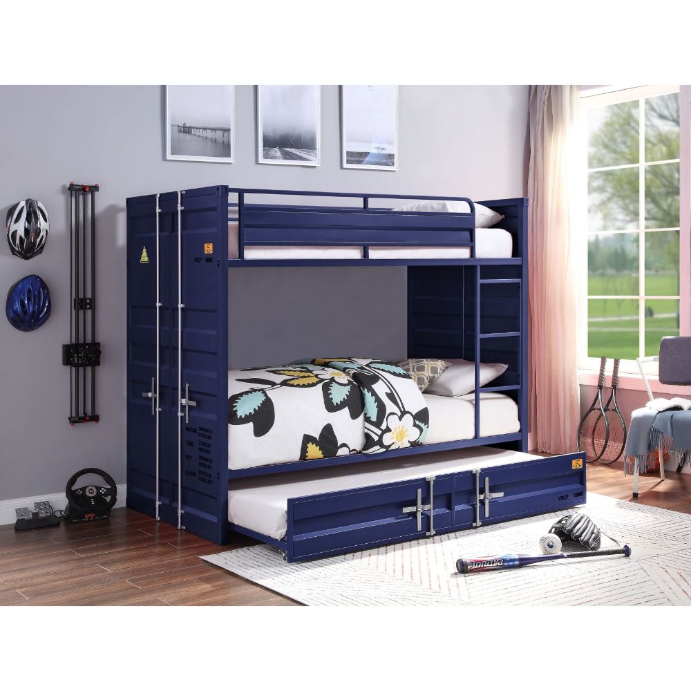 Acme - Cargo Twin/Twin Bunk Bed 37900 Blue Finish