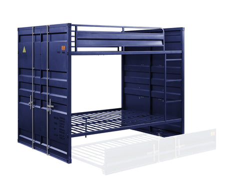 Cargo Full/Full Bunk Bed 37905 Blue Finish | Acme | Home Elegance USA