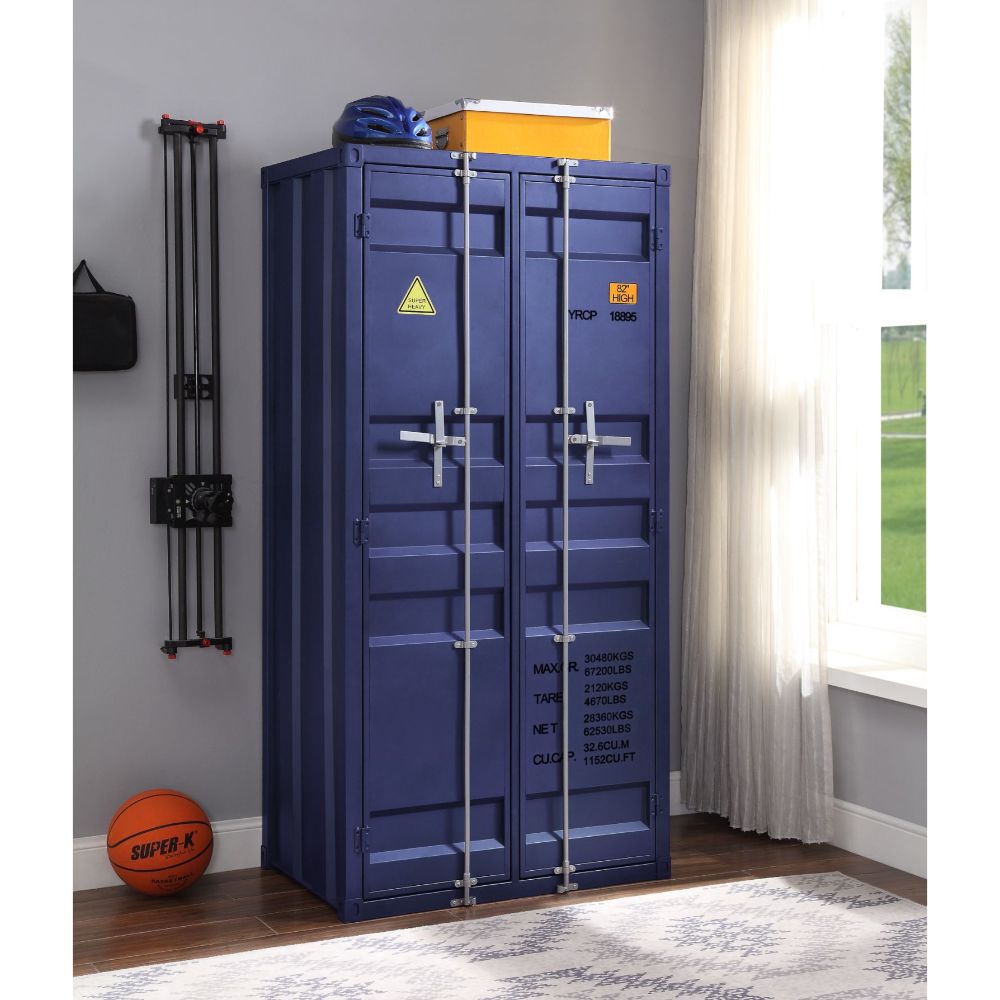 Acme - Cargo Wardrobe 37909 Blue Finish