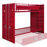 Cargo Twin/Twin Bunk Bed 37910 Red Finish | Acme - 37910 - Home Elegance USA - 1