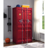 Acme - Cargo Wardrobe 37919 Red Finish