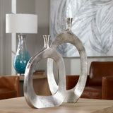 Cierra Aluminum Vases (Set of 2) - Silver by Uttermost - View 2