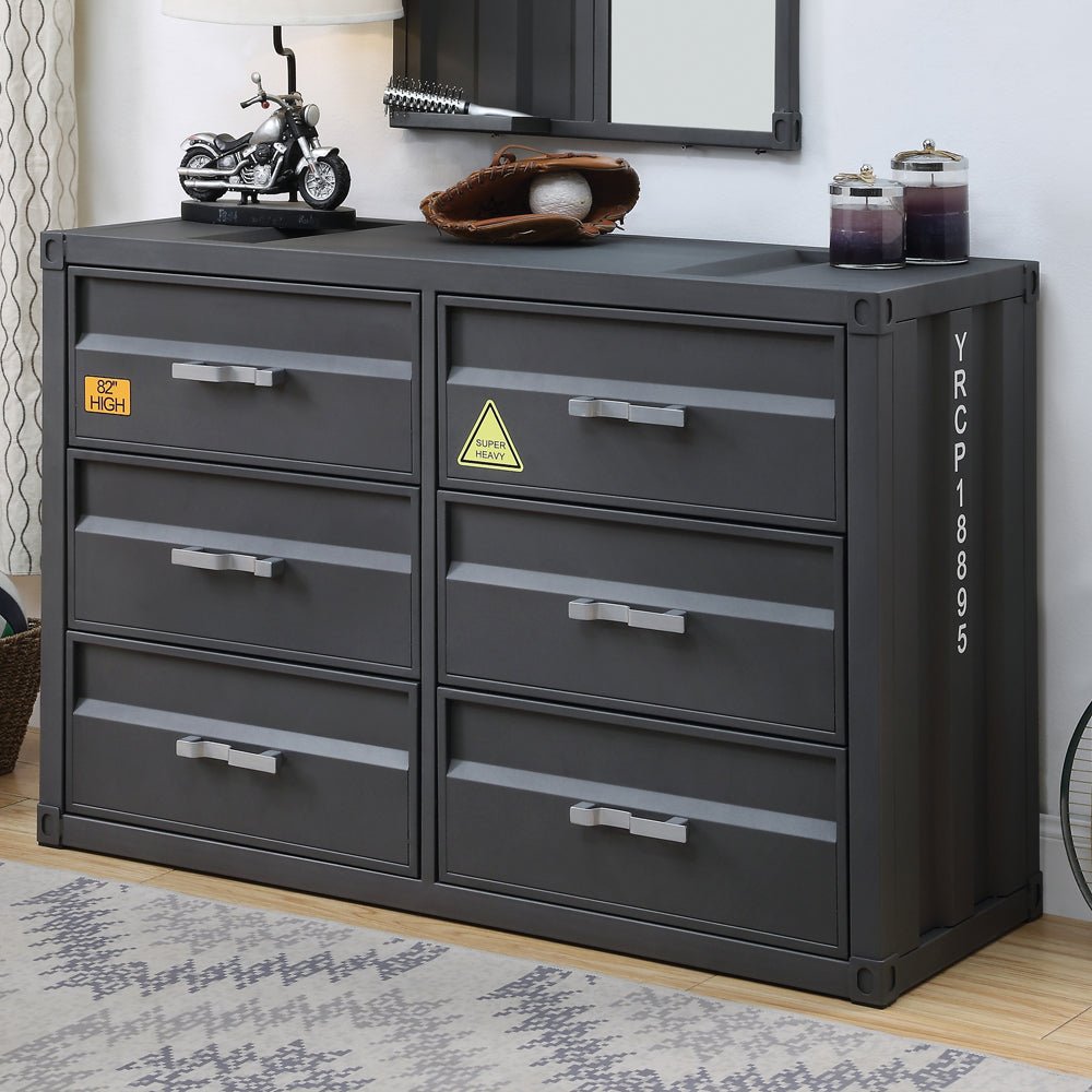 Cargo Dresser 37955 Gunmetal Finish | Acme - 37955 - Home Elegance USA - 1