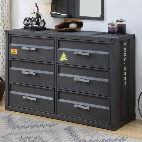 Acme - Cargo Dresser 37955 Gunmetal Finish