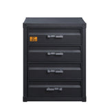 Cargo Chest W/4 Drawers 37956 Gunmetal Finish | Acme | Home Elegance USA