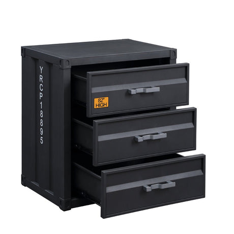 Cargo Chest W/3 Drawers 37957 Gunmetal Finish | Acme | Home Elegance USA