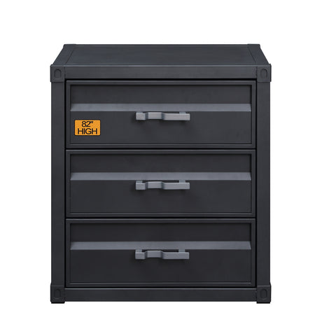 Acme - Cargo Chest W/3 Drawers 37957 Gunmetal Finish