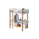 Acme - Rutherford Twin Loft Bed 37970 White & Natural Finish