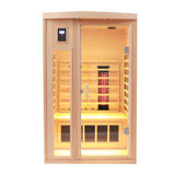 Two person indoor hemlock sauna - Home Elegance USA