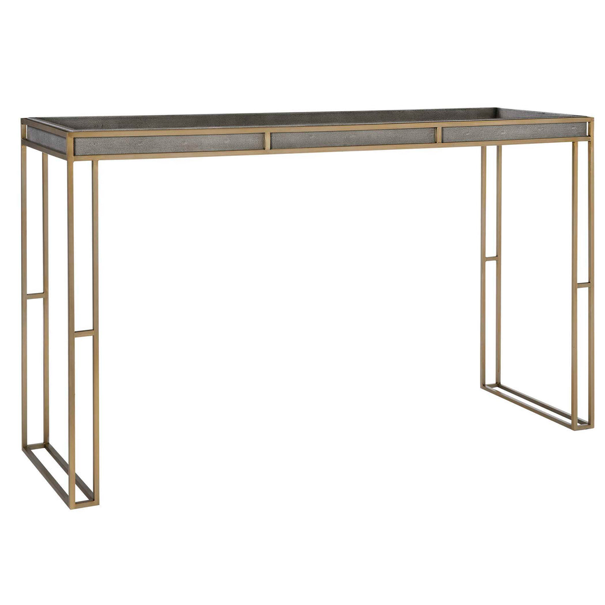 Cardew Modern Console Table Silver & Gold - Silver / Gold by Uttermost - View 3