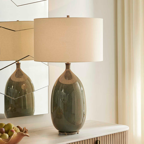Moultrie Warm Table Lamp Gray - Dark Brown by Uttermost - View 2