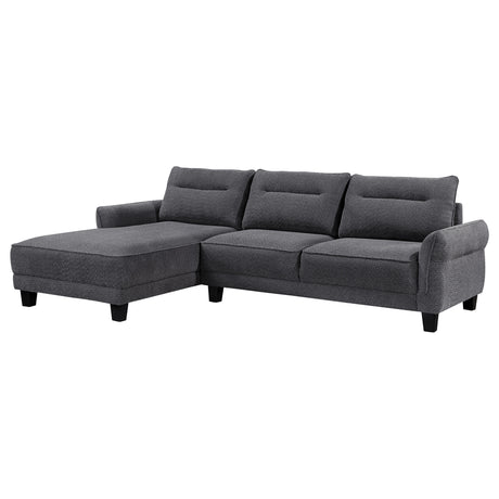 Verona Grey Loose Back Sectional Sofa - sold by Home Elegance USA
