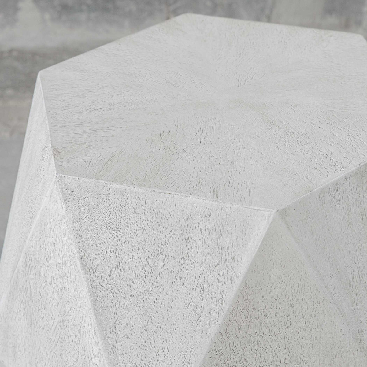 Volker White Geometric Accent Table by Uttermost - View 6