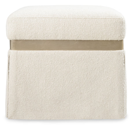 Melange Dream Weaver Pouf - White by Hooker Furniture - View 5