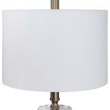 Maud Floor Lamp Aged Black - Black / White by Uttermost - View 5