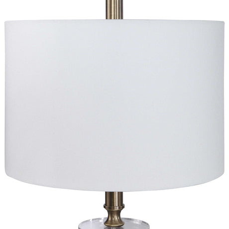 Maud Floor Lamp Aged Black - Black / White by Uttermost - View 5