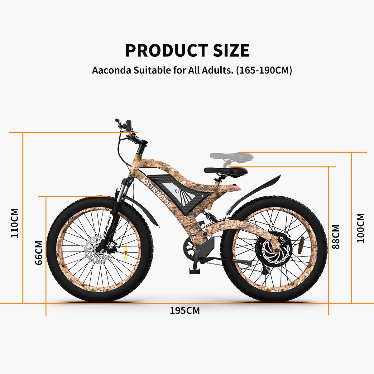 AOSTIRMOTOR S18 - 1500W 26" 1500W Electric Bike Fat Tire 48V 15AH Removable Lithium Battery Mountain Bicycle Shimanos Bicycle Full Suspension MTB Bikes for Adults - S18 - 1500W - Home Elegance USA - 7