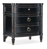 Charleston Three-Drawer Nightstand - Black by Hooker Furniture - View 1