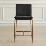 Ascend Counter Stool Charcoal - Black / Gold by Uttermost - View 2