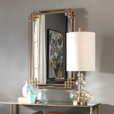 Devoll Mirror - Gold by Uttermost - View 4