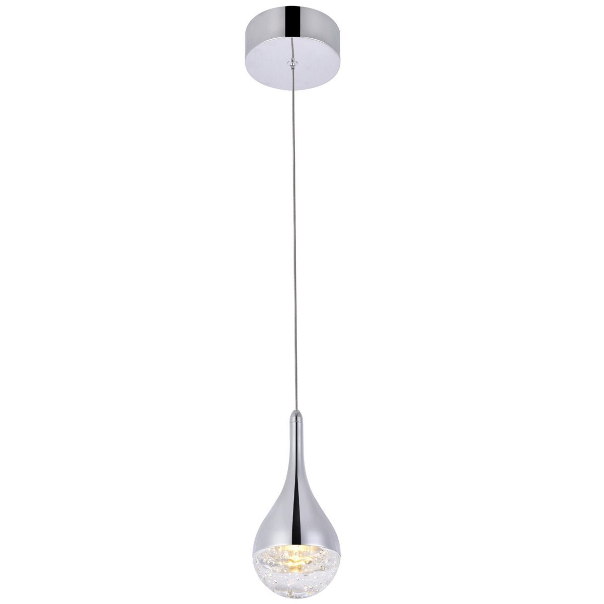 Amherst Led 1 - Light Pendant In Chrome | Elegant Lighting | Home Elegance USA