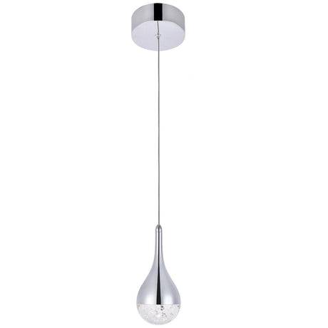 Amherst Led 1 - Light Pendant In Chrome | Elegant Lighting - ELL - 3801D4C - Home Elegance USA - 1