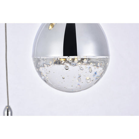 Amherst Led 3 - Light Round Chandelier In Chrome | Elegant Lighting - ELL - 3803D12C - Home Elegance USA - 3