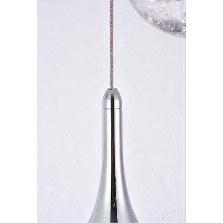 Amherst Led 3 - Light Round Chandelier In Chrome | Elegant Lighting - ELL - 3803D12C - Home Elegance USA - 5