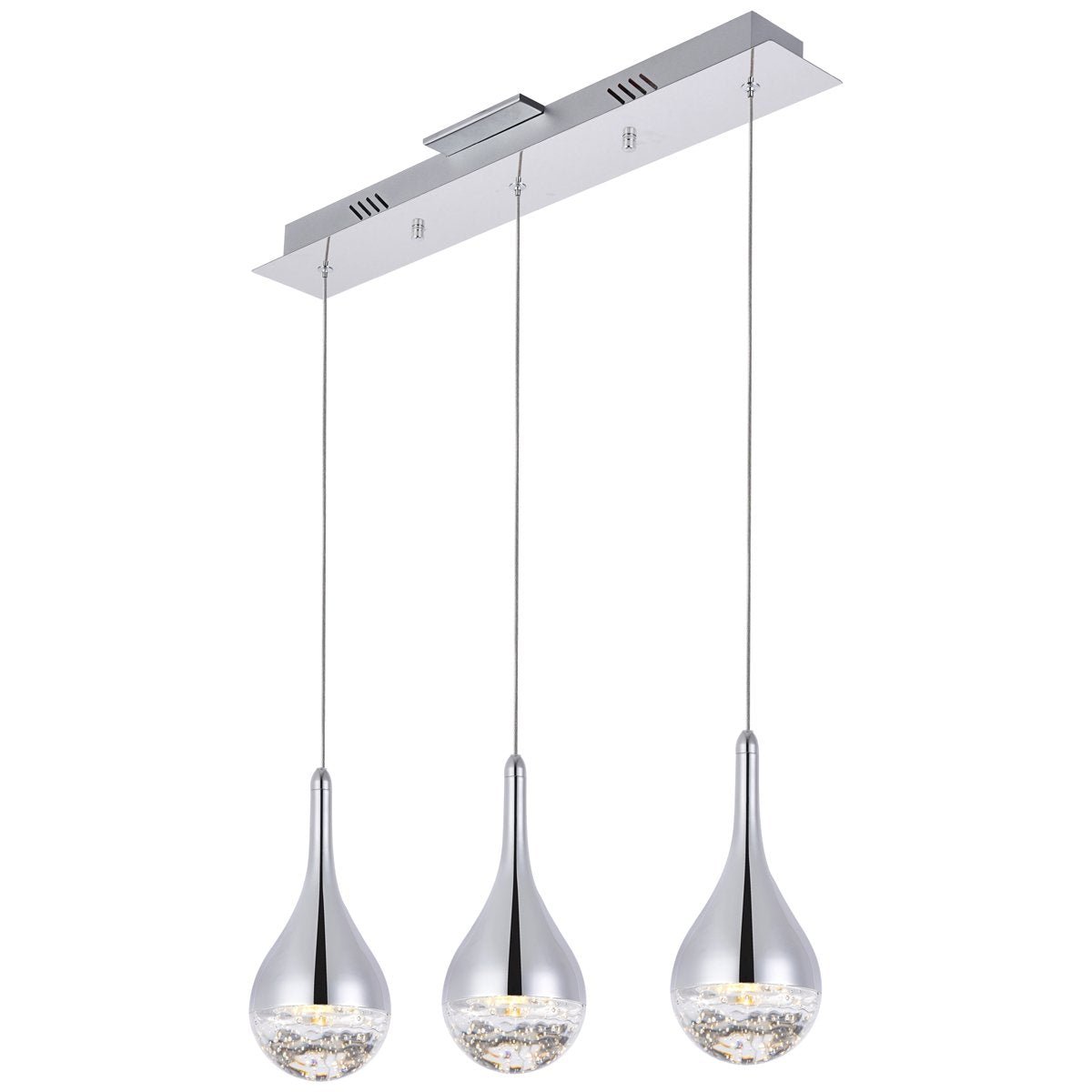 Amherst Led 3 - Light Chandelier In Chrome | Elegant Lighting - ELL - 3803D24C - Home Elegance USA - 2