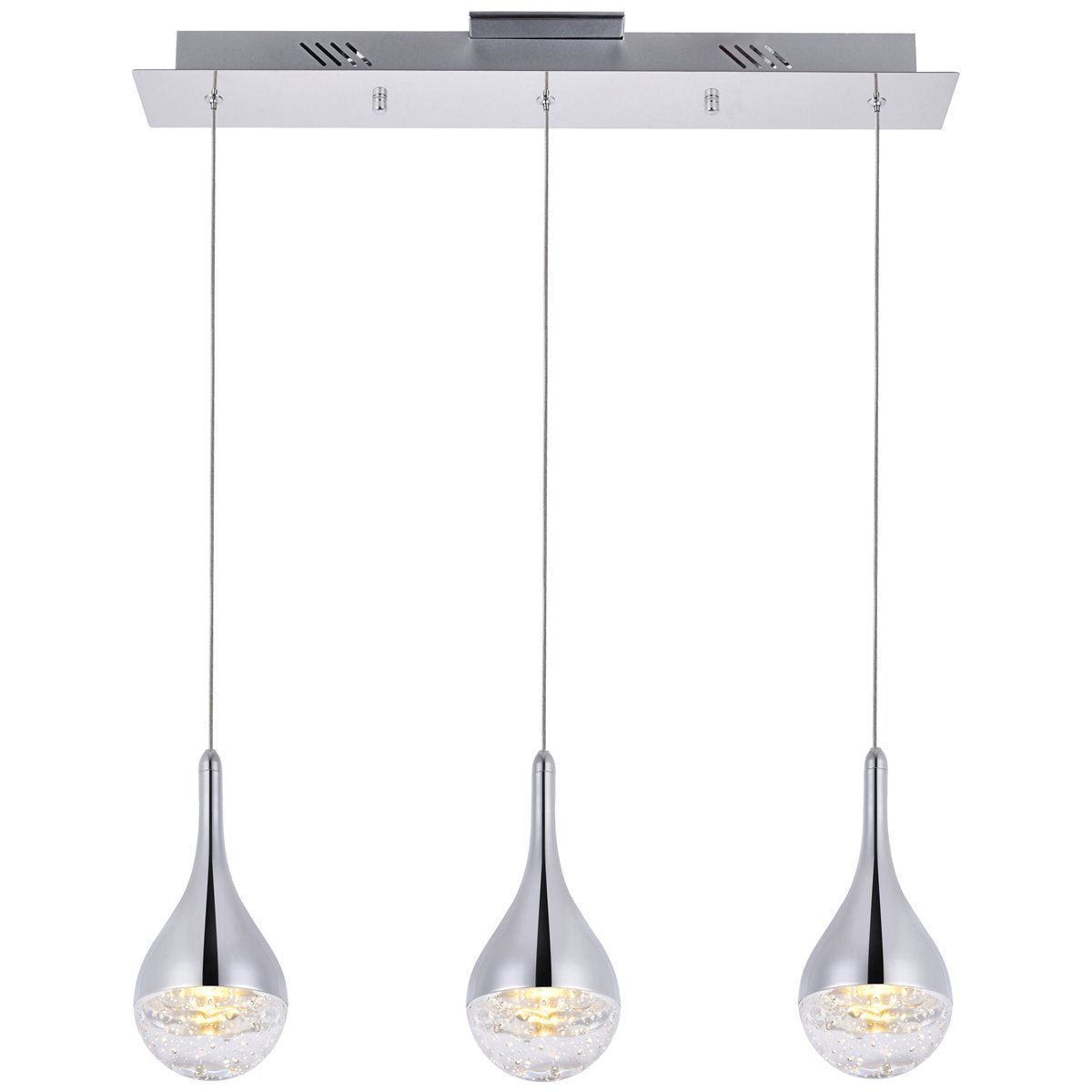 Amherst Led 3 - Light Chandelier In Chrome | Elegant Lighting - ELL - 3803D24C - Home Elegance USA - 1