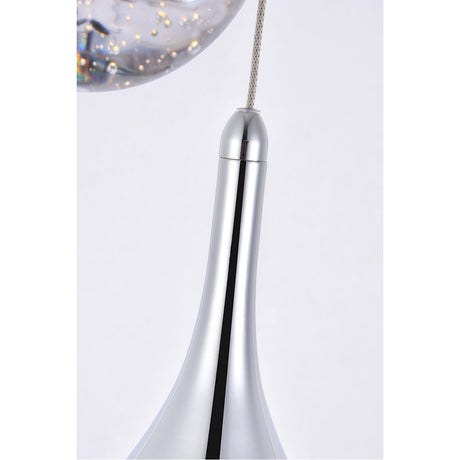 Amherst Led 5 - Light Round Chandelier In Chrome | Elegant Lighting - ELL - 3805D14C - Home Elegance USA - 4