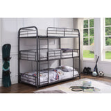 Acme - Cairo Triple Twin Bunk Bed 38090 Gunmetal Finish