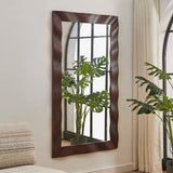Wrinkle Wavy Wood Mirror Woodtone - Dark Brown by Uttermost - View 3