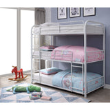 Cairo Triple Twin Bunk Bed 38110 White Finish | Acme - 38110 - Home Elegance USA - 1