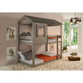 Darlene Twin/Twin Bunk Bed 38140 Rustic Gray Finish | Acme | Home Elegance USA