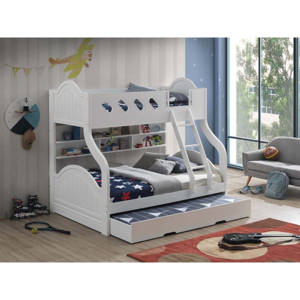 Acme - Grover Twin/Full Bunk Bed 38160 White Finish