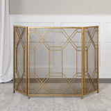 Rosen Fireplace Screen - Gold by Uttermost - View 3
