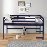 Acme - Lara Twin Loft Bed 38260 Navy Blue Finish