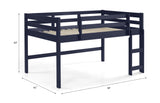 Acme - Lara Twin Loft Bed 38260 Navy Blue Finish