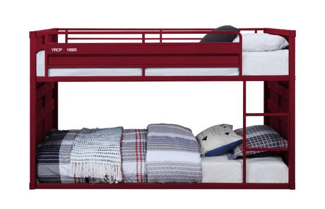 Cargo Twin/Twin Bunk Bed 38280 Red Finish | Acme | Home Elegance USA