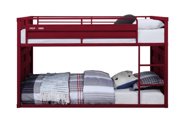 Acme - Cargo Twin/Twin Bunk Bed 38280 Red Finish