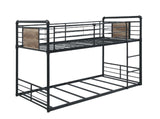 Acme - Cordelia Twin/Twin Bunk Bed 38285 Antique Oak, Sandy Black & Dark Bronze Hand-Brushed Finish